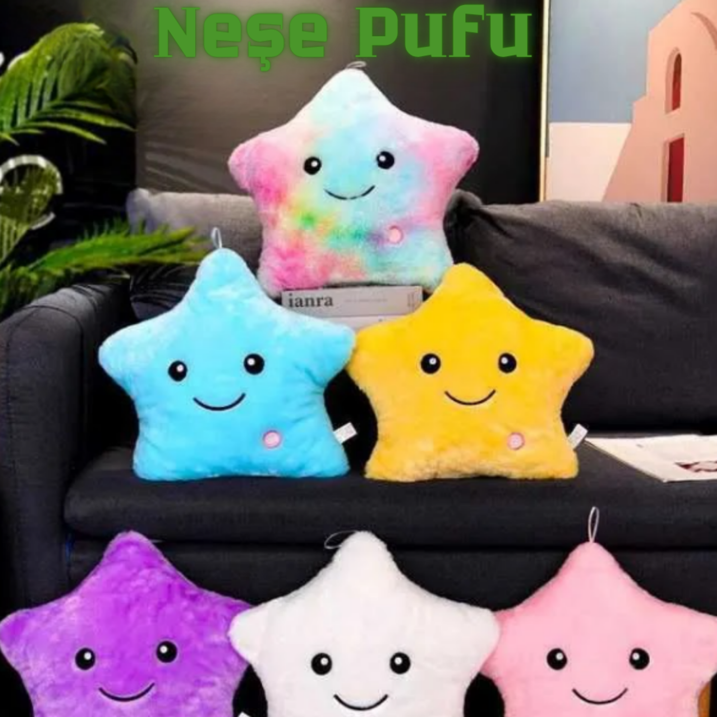 Neşe Pufu – Işıltılı Yıldız Yastık